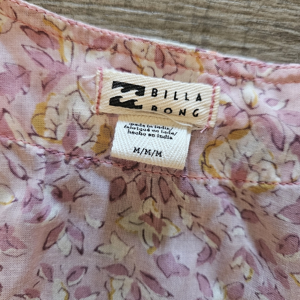 Billabong Cosmos Pink Floral Long Sleeve Maxi Dress - Picture 2 of 5